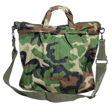 camouflage helmet bag.